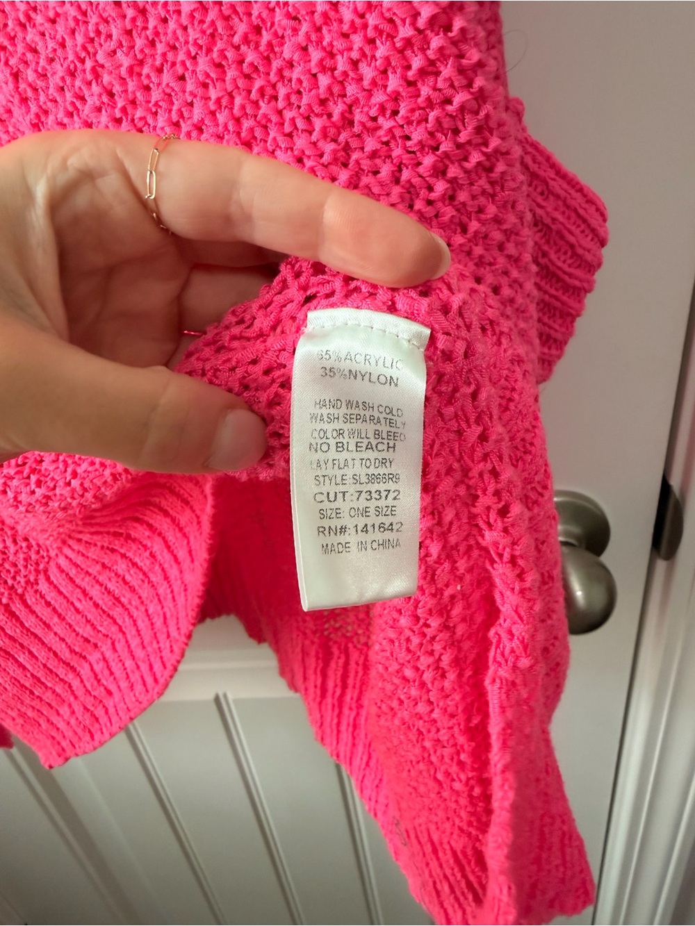 Hot Pink Swim Coverup - Picture 4 of 6